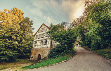 Etappe 5 Fachwerkhaus in Ilshofen-Leofels | © Arbeitsgmeinschaft Kocher-Jagst-Radweg