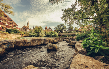 Etappe 5 - Wehr in Crailsheim | © Arbeitsgemeinschaft Kocher-Jagst-Radweg