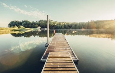 Etappe 6 - Steg am Bucher Stausee | © Arbeitsgemeinschaft Kocher-Jagst-Radweg
