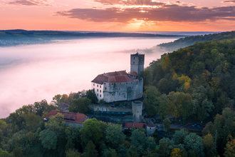 Panorama Burg Guttenberg | Neckarmühlbach | HeilbronnerLand | © Burg Guttenberg