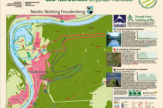 Freudenberg: „Durch den Seepark Freudenberg“, blau, WF 1: | © Liebliches Taubertal