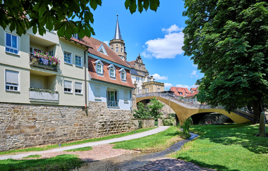Blick auf Schloss Öhringen | © Touristikgemeinschaft Hohenlohe e. V. | Florian Trykowski