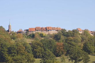 Blick auf den wunderschönen Neckargemünder Ortsteil Dilsberg | © Touristikgemeinschaft Odenwald e.V.