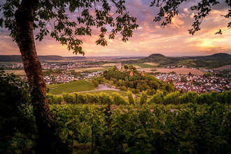 Blick vom Fohlenberg auf Burg Hohenbeilstein | HeilbronnerLand | © Touristikgemeinschaft HeilbronnerLand