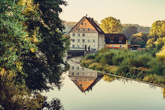 Jagstal bei Jagsthausen | Jagsttal - Kocher-Jagst-Radweg | HeilbronnrLand | © Arbeitgemeinschaft Kocher-Jagst-Radweg