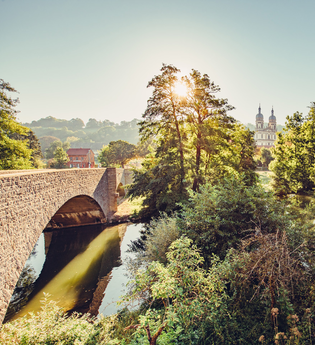 historische Jagstbrücke Olnhausen | Jagsttal - Kocher-Jagst-Radweg | HeilbronnerLand | © Arbeitsgemeinschaft Kocher-Jagst-Radweg