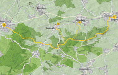 bwegt Wanderweg KR1 | Eppingen-Leingarten | Übersichtskarte | © Touristikgemeinschaft HeilbronnerLand