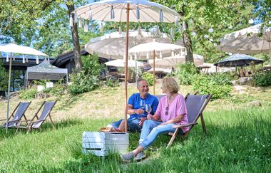 Biergarten & Höhenrestaurant  Heuchelberger Warte | Leingarten | HeilbronnerLand | © Touristikgemeinschaft HeilbronnerLand