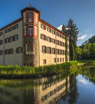Blick über den See auf das Schloss Eichtersheim | © Land der 1000 Hügel - Kraichgau-Stromberg