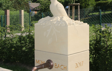 Kuckucksbrunnen, Sandsteinpfad Mühlbach, Eppinger Stadtteil Mühlbach | © Stadt Eppingen