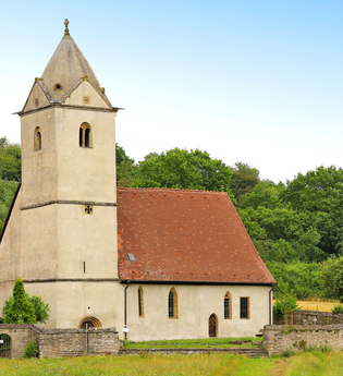 Sankt Gangolf-Kapelle Neudenau | am Kocher-Jagst-Radweg | HeilbronnerLand | © Arbeitsgemeinschaft Kocher-Jagst-Radweg