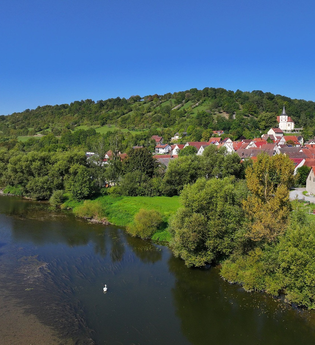 Ailringen liegt am Fluss Jagst | © Touristikgemeinschaft Hohenlohe e.V. | Andi Schmid