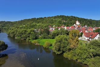 Ailringen liegt am Fluss Jagst | © Touristikgemeinschaft Hohenlohe e.V. | Andi Schmid