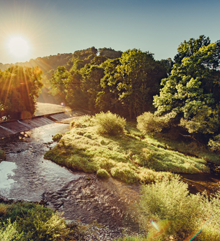 Jagstal bei Jagsthausen | Jagsttal - Kocher-Jagst-Radweg | HeilbronnerLand | © Arbeitsgemeinschaft Kocher-Jagst-Radweg