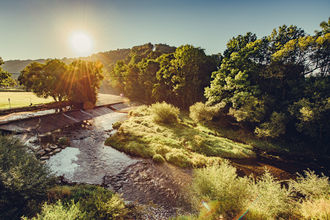 Jagstal bei Jagsthausen | Jagsttal - Kocher-Jagst-Radweg | HeilbronnerLand | © Arbeitsgemeinschaft Kocher-Jagst-Radweg