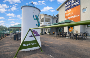 Aktiv pausieren im Land der 1000 Hügel: Die Hügel-Pause verbindet Bewegung und Genuss bei Gärtner's Sportpark. | © Kraichgau-Stromberg Tourismus e.V.