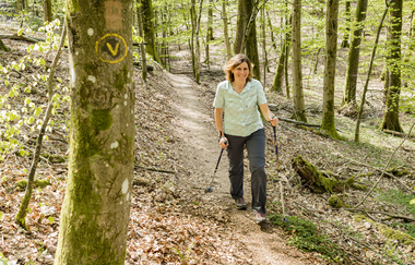 Wanderung auf dem Neckarsteig bei Neckarkatzenbach / Odenwald | © Touristikgemeinschaft Odenwald e.V.
