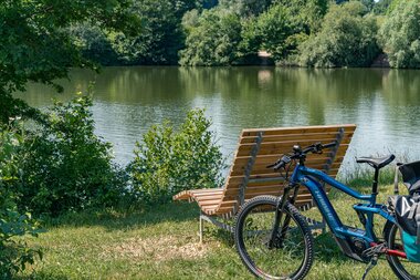 Neckartal-Radweg See Landkreis Esslingen | © Geschäftsstelle Neckartal-Radweg_Maximilian Semsch