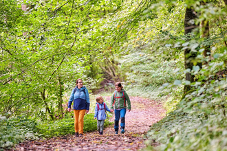 Wandernde Familie bei St. Wendel zum Stein | © Touristikgemeinschaft Hohenlohe e. V.  | Florian Trykowski