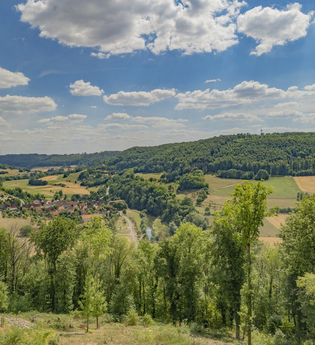 Blick von Langenburg ins Jagsttal | © Hohenlohe + Schwäbisch Hall Tourismus e. V.