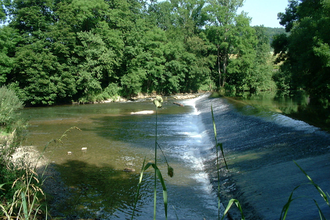 Das Jagstwehr bei Kloster Schöntal | © Touristikgemeinschaft Hohenlohe e. V.
