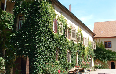 Schloss Eyb ist von wildem Wein umrankt | © Touristikgemeinschaft Hohenlohe e. V. | Marion Schlund