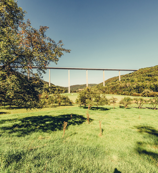 Etappe 2 Kochertalbrücke bei Braunsbach-Geislingen | © Arbeitsgemeinschaft Kocher-Jagst-Radweg
