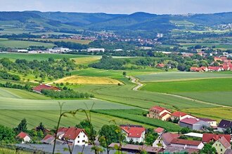 Blick auf Bretzfeld und die Hohenloher Ebene | © Touristikgemeinschaft Hohenlohe e. V.