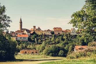 Etappe 5 Blick auf Kirchberg an der Jagst | © Arbeitsgmeinschaft Kocher-Jagst-Radweg