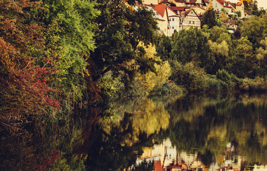 Kocher Jagst Radweg Etappe 3 Hardthausen am Kocher Stadtansicht vom Kocher | © Arbeitsgemeinschaft Kocher-Jagst-Radweg
