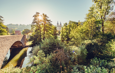 historische Jagstbrücke Olnhausen | Jagsttal - Kocher-Jagst-Radweg | HeilbronnerLand | © Arbeitsgemeinschaft Kocher-Jagst-Radweg