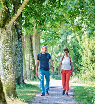 Wanderer auf Wanderweg | © Touristikgemeinschaft Hohenlohe e. V. | Florian Trykowski