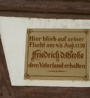 Schild Lerchennest zur Erinnerung an Friedrich-der-Große | © Stadt Sinsheim