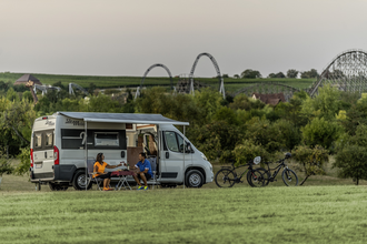 Mit dem Wohnmobil im Erlebnispark Tripsdrill | Cleebronn im HeilbronnerLand | © Touristikgemeinschaft HeilbronnerLand