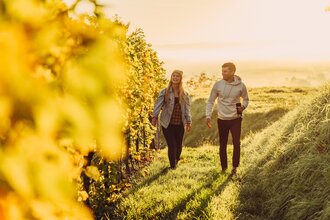 Spaziergänger in den Weinbergen | © Touristikgemeinschaft HeilbronnerLand e.V.