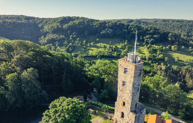 Burg Löwenstein aus der Vogelperpektive | © Touristikgemeinschaft HeilbronnerLand e.V.
