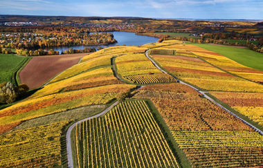 Herbstliche Weinlandschaft am Breitenauer See | HeilbronnerLand | © Tourismus im Weinsberger Tal