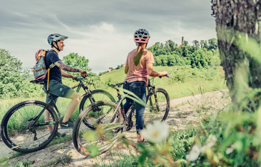 Radfahrer unterwegs in Löwenstein | © Touristikgemeinschaft HeilbronnerLand e.V.