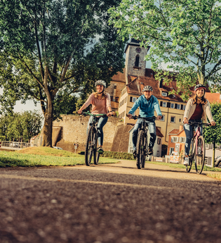 Radlergruppe im Lamparter Lauffen | © Touristikgemeinschaft HeilbronnerLand e.V.
