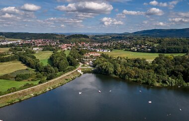 Badesee Ehmetsklinge aus der Luft | © Neckar-Zaber-Tourismus e.V.