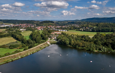 Badesee Ehmetsklinge aus der Luft | © Neckar-Zaber-Tourismus e.V.