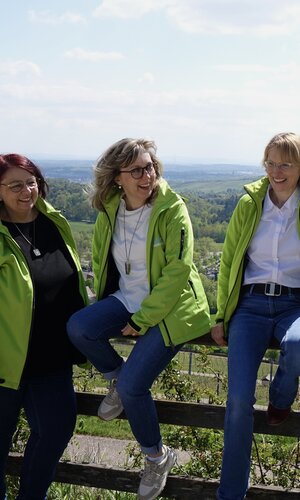 Die vier Mitarbeiterinnen auf dem Michaelsberg | © Neckar-Zaber-Tourismus