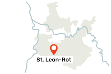 Karte des Rhein-Neckar-Kreises mit dem markierten Ort St.Leon-Rot | © Landratsamt Rhein-Neckar-Kreis